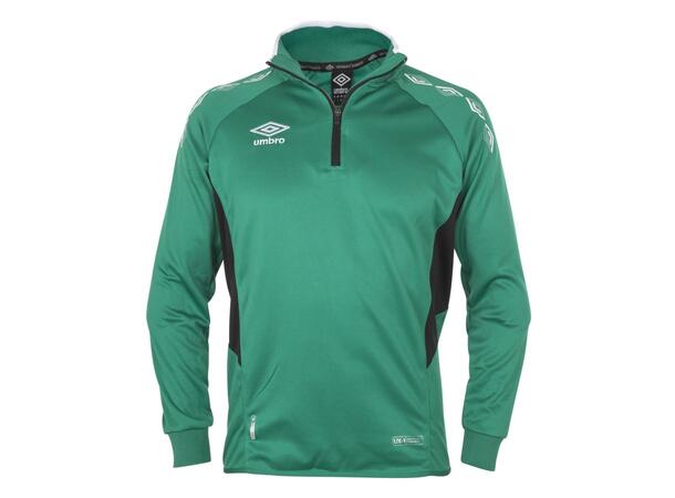 UMBRO UX-1 Half Zip Jr Grön/Vit 116 Träningströja med krage 